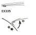 Щетка стеклоочистителя каркасная задняя 330mm (13\&#039;\&#039;) ExactFit Rear Hyundai I-30 (EX335B) Trico EX335 (фото 1)