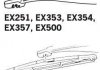 Щетка стеклоочистителя каркасная задняя 350mm (14\'\') ExactFit Rear BMW X3, Citroen C3, C4, Dacia Logan MCV, Opel Zafira (EX353B) Trico EX353 (фото 3)