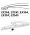 Щетка стеклоочистителя каркасная задняя 350mm (14\&#039;\&#039;) ExactFit Rear BMW X3, Citroen C3, C4, Dacia Logan MCV, Opel Zafira (EX353B) Trico EX353 (фото 3)