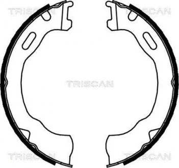 Комплект гальмівних колодок, Стоянкове гальмо TRISCAN 810080007