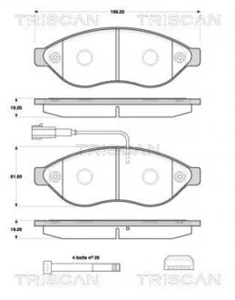Тормозные колодки для дисковых тормозов TRISCAN 811 010 562