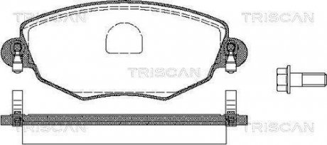 Тормозные колодки для дисковых тормозов TRISCAN 811 016 005 (фото 1)