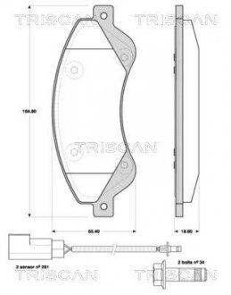 Тормозные колодки для дисковых тормозов TRISCAN 811 016 017