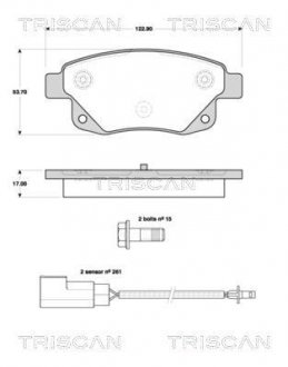 Тормозные колодки для дисковых тормозов TRISCAN 811 016 018