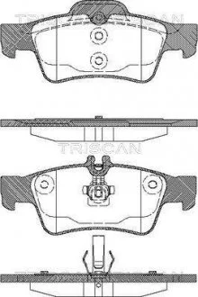 Тормозные колодки для дисковых тормозов TRISCAN 811 023 036