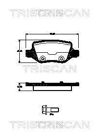 Тормозные колодки для дисковых тормозов TRISCAN 811 023 045 (фото 1)