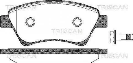 Колодки гальмівні для дискових гальм TRISCAN 811 025 020