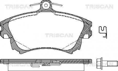 Тормозные колодки для дисковых тормозов TRISCAN 811 027 005 (фото 1)