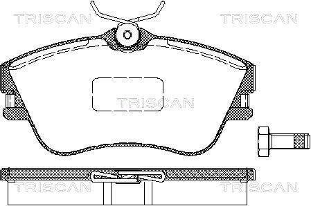 Колодки гальмівні для дискових гальм TRISCAN 811 029 001 (фото 1)