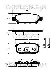 Тормозные колодки для дисковых тормозов TRISCAN 811 042 024