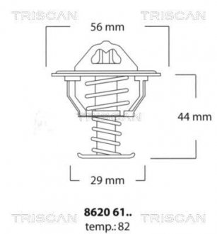 Термостат системы охлаждения двигателя TRISCAN 86 206 182 (фото 1)