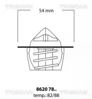 Термостат системи охолодження двигуна TRISCAN 8620 7888