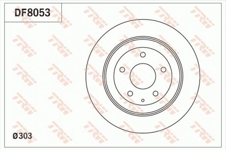 Гальмівний диск TRW DF8053 (фото 1)