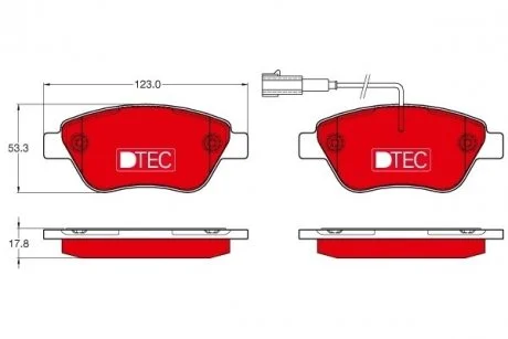 Комплект тормозных колодок, дисковый тормоз TRW GDB1654DTE
