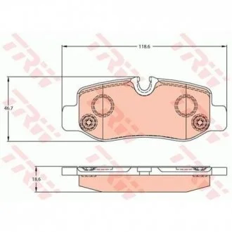 Колодки тормозные дисковые, задние, MB Vito (W447) 109-119CDI 14- TRW GDB2102