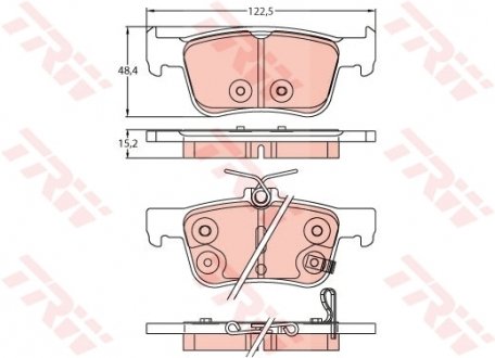 Тормозные колодки, дисковые. TRW GDB2252 (фото 1)
