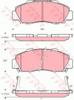 Комплект тормозных колодок, дисковый тормоз TRW GDB3196 (фото 1)