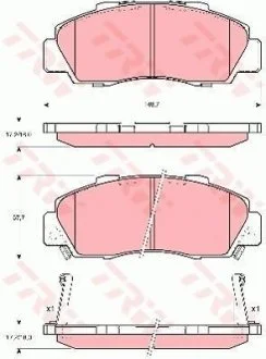Комплект гальмівних колодок, дискове гальмо TRW GDB3196 (фото 1)