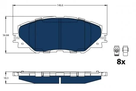 KLOCKI HAM LUCAS TOYOTA RAV 4 III 2.0VVT-I, 2.2D-4D 06- TRW GDB3424BTE