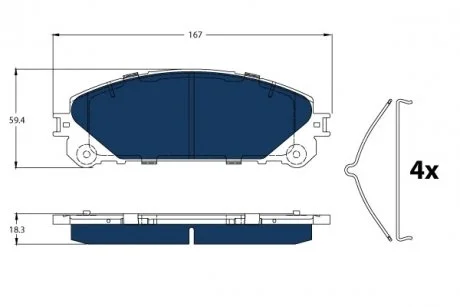 KLOCKI HAMULC. LEXUS RX 09-15 PRZ?D TRW GDB3484BTE