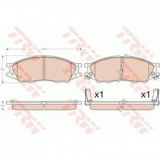 Колодки тормозные дисковые, NISSAN TRW GDB3563