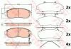 Колодки тормозные дисковые, HONDA CR-V IV, 1.6-2.2, N16A4, 12- TRW GDB3581 (фото 2)