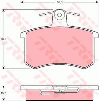 Комплект тормозных колодок, дисковый тормоз TRW GDB829 (фото 1)