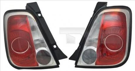 LAMPA TYг FIAT 500 07-15 LEWA CZARNA RAMKA TYC 11-11284-21-2