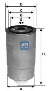 Фильтр топливный UFI 2438100 (фото 1)