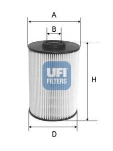 Топливный фильтр UFI 26.037.00