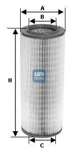 Фільтр повітряний FIAT IDEA 03-12, Punto I 93-99, LANCIA MUSA 04-12 UFI 27.341.00
