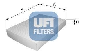 Фильтр, воздух во внутренном пространстве UFI 53.023.00