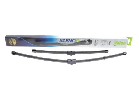 Комплект склоочисників SILENCIO FLAT BLADE SET/безкаркасний/650 • 420 мм. / зі спойлером / Valeo 574324