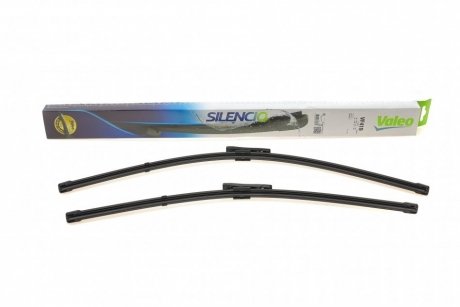 Комплект стеклоочистителей SILENCIO FLAT BLADE SET / бескаркасный / 650 • 550 мм. / со спойлером / Valeo 574357
