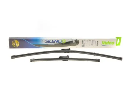 Комплект стеклоочистителей Silencio Flat / бескаркасный / 600 • 350 мм / со спойлером / Valeo 574394