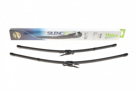 Комплект стеклоочистителей SILENCIO FLAT BLADE SET / бескаркасный / 580 • 530 мм. / со спойлером / Valeo 574636