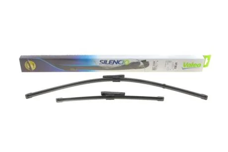 Комплект стеклоочистителей Silencio Flat / бескаркасный / 650 • 350 мм / со спойлером / Valeo 574703