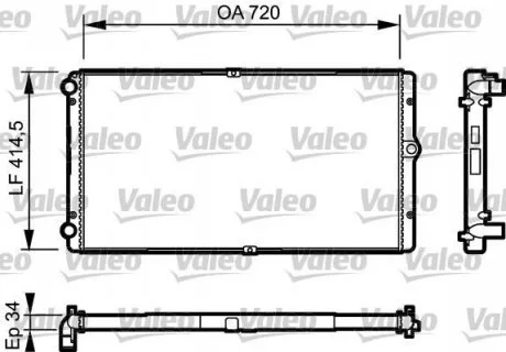 Радіатор, охолодження двигун Valeo 732177