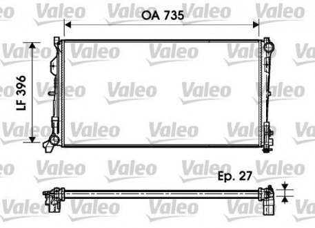 Радиатор охлаждения Valeo 732956