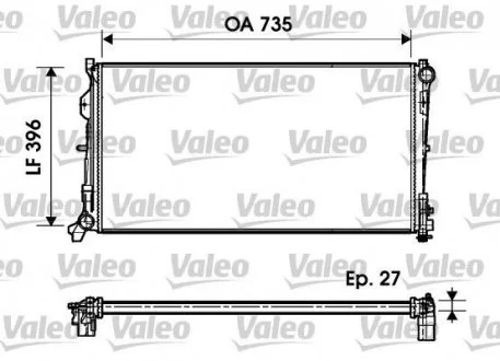 Радіатор охолодження Valeo 732956