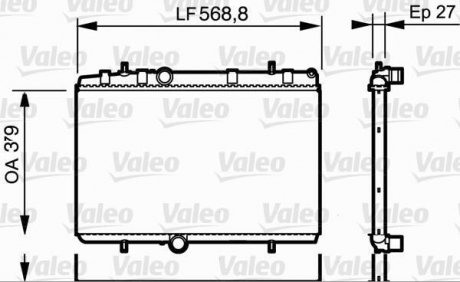 Радиатор, охлаждение двигателя Valeo 734338