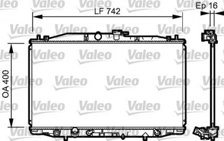 Радиатор, охлаждение двигател Valeo 735049 (фото 1)