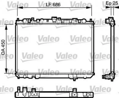 Радіатор охолодження двигуна Valeo 735081