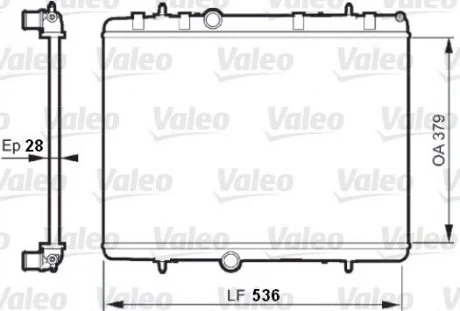 Радиатор охлаждения двигателя Valeo 735608 (фото 1)