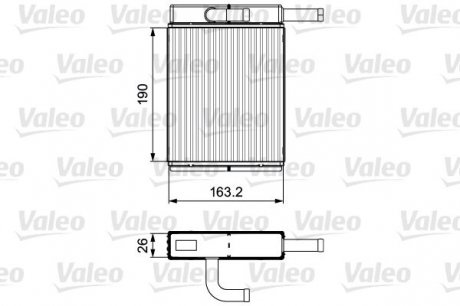 Радіатор обігрівача Valeo 811558