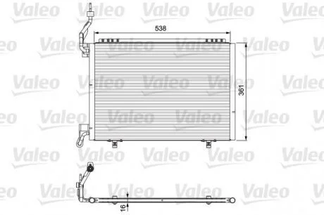 Радиатор кондиционера Valeo 814075
