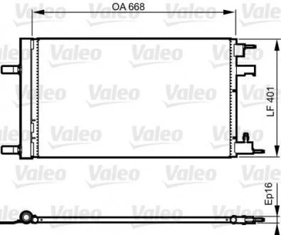 Радіатор кондиціонера Valeo 814202 (фото 1)