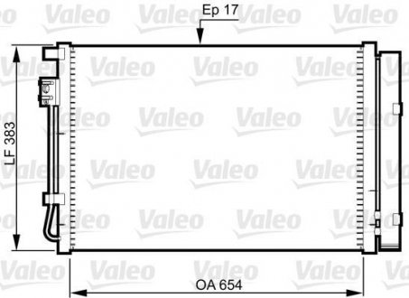 Радіатор кондиціонера Valeo 814362