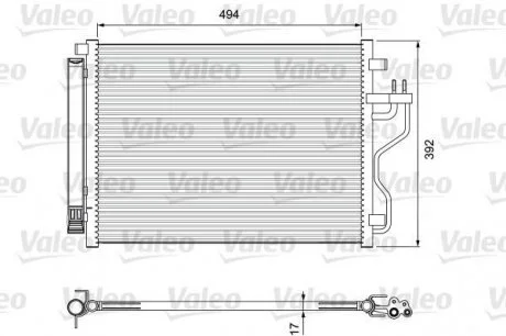 Радиатор кондиционера Valeo 814396