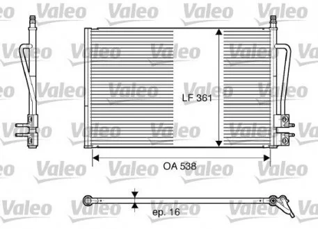 Конденсатор кондиционера FORD Fusion 1.6D Valeo 817664